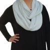 Regular Size * | Zoozie La Fashion Scarf Infinity Shawl Heather Light Gray One Size Regular Size