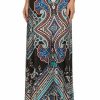 Regular Size * | Zoozie La Maxi Skirt Elegant Paisley Goddess Black