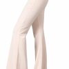 Regular Size * | Zoozie La Bell Bottoms Yoga Stretch Pants Denim Regular Size Nude Cream