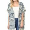 Regular Size * | Zoozie La Aztec Cardigan Tribal Sweater Furry Vests Navy Regular Size