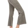 Regular Size * | Zoozie La Cropped Pants High Waist Flare Denim Taupe Gray