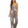 Regular Size * | Zoozie La Jumpsuit Romper Paisley Ivory Blue