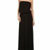 Regular Size * | Zoozie La Strapless Elastic Waist Maxi Dress Black Regular Size