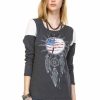 Regular Size * | Zoozie La American Flag Shirt Wind Catcher Dark Gray