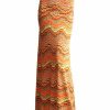 Regular Size * | Zoozie La Wave Haze Orange Foldover Maxi Skirt