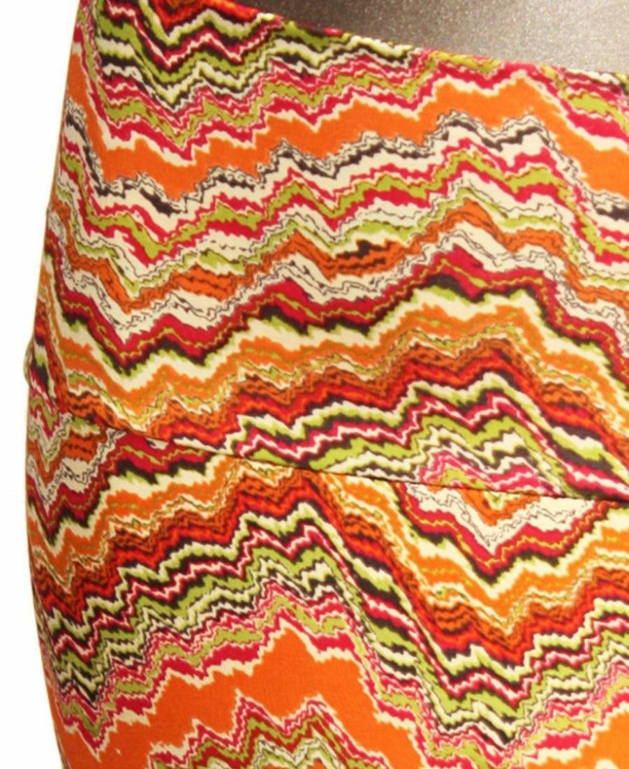 Regular Size * | Zoozie La Wave Haze Orange Foldover Maxi Skirt