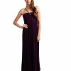 Regular Size * | Zoozie La Regular Size Maxi Dress Strapless Open Back Tie Purple