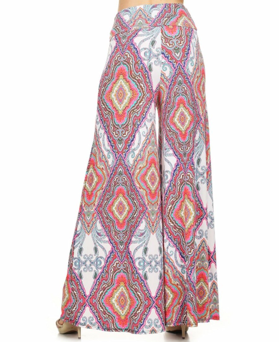 Regular Size * | Zoozie La Baroque Geometric Diamond Palazzo Pants