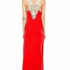 Regular Size * | Zoozie La Lace Maxi Dress With Crochet Details Red Orange Regular Size