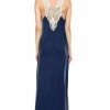 Regular Size * | Zoozie La Lace Maxi Dress With Crochet Details Navy