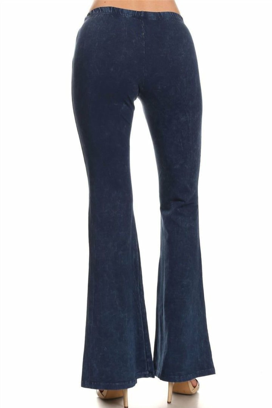 Regular Size * | Zoozie La Bell Bottoms Yoga Pants Denim Colored Blue Denim Colored Yoga Pants Blue