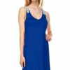 Regular Size * | Zoozie La Mini Lace Dress With Crochet Details Royal Blue