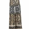 Regular Size * | Zoozie La Tan Taupe Brown Black Python Snake Skin Palazzo Pants