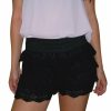 Regular Size * | Zoozie La Lace Scalloped Shorts In Black Regular Size