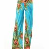 Regular Size * | Zoozie La Foldover Palazzo Pants Peacock Light Blue