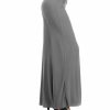 Plus Size * | Zoozie La Plus Size Foldover Palazzo Pants Solid Gray Plus