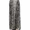 Regular Size * | Zoozie La Catalina Paisley Stripes Floral Maxi Skirt Navy Beige