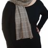 Regular Size * | Zoozie La Fashion Scarf Infinity Shawl Elegant Plaid Brown One Size