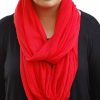 Regular Size * | Zoozie La Fashion Scarf Infinity Shawl Knit Red One Size