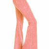 Regular Size * | Zoozie La Bell Bottoms Denim Colored Yoga Pants Peach