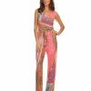 Regular Size * | Zoozie La Regular Size Jumpsuit Romper Paisley Coral