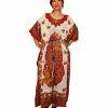 Regular Size * | Zoozie La Vacation Resort Drawstring Maxi Dress Autumn Leaves Regular Size