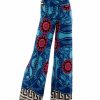 Regular Size * | Zoozie La Foldover Palazzo Pants Blue Greek Goddess Regular Size