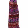 Regular Size * | Zoozie La Maxi Skirt Pink Coral Asian Tribal Native