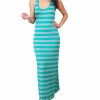 Regular Size * | Zoozie La Regular Size Racerback Maxi Dress Green Gray