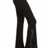 Regular Size * | Zoozie La Bell Bottoms Yoga Pants Detailed Flare Regular Size Black Lace