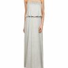 Regular Size * | Zoozie La Strapless Elastic Waist Maxi Dress Light Gray