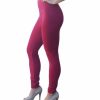 Regular Size * | Zoozie La Regular Size Solid Leggings Burgundy Regular