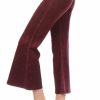 Regular Size * | Zoozie La Regular Size Cropped Pants High Waist Flare Denim Burgundy