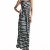 Regular Size * | Zoozie La Maxi Dress Sleeveless Colorblock Black White Zig Zag Regular Size