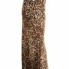 Regular Size * | Zoozie La Leopard Gold Black Tan Foldover Maxi Skirt