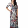 Regular Size * | Zoozie La Maxi Dress With Sleeves Bombshell Red Four Regular Size