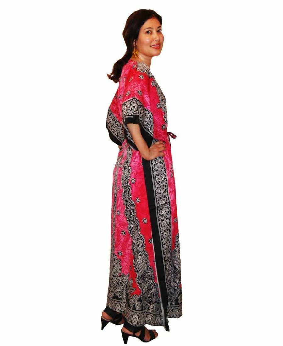 Regular Size * | Zoozie La Vacation Resort Drawstring Maxi Dress Royal Fuschia Regular Size