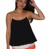 Regular Size * | Zoozie La Regular Size Blouses Sleeveless Top Chain Back Black