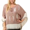 Regular Size * | Zoozie La Regular Size Plus Size Shirt With Long Sleeves Paisley Mocha