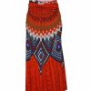 Regular Size * | Zoozie La Regular Size Maxi Skirt India Feather Orange