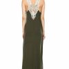 Regular Size * | Zoozie La Regular Size Lace Maxi Dress With Crochet Details Olive