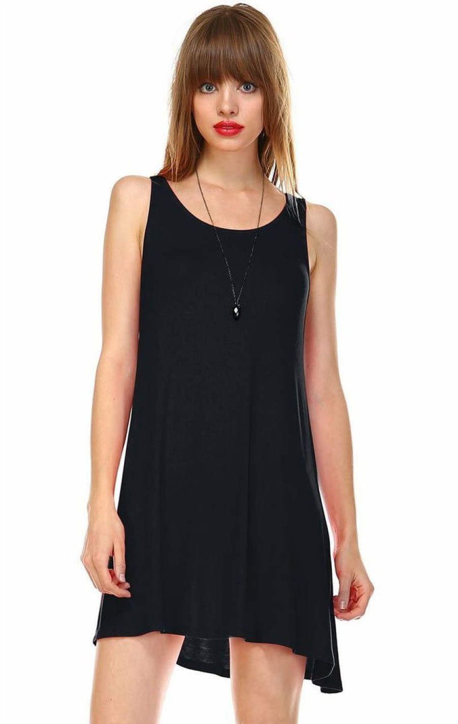 Regular Size * | Zoozie La Strappy Back Dress Sleeveless Black