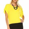 Regular Size * | Zoozie La Loose Top Bodycon Skirt Mini Dress Yellow Black Regular Size