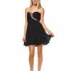 Regular Size * | Zoozie La Strapless Jewel Chest With Drape Skirt Black Plus Regular Size