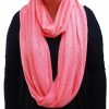 Regular Size * | Zoozie La Fashion Scarf Infinity Shawl Heather Coral One Size Regular Size