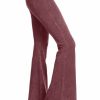 Regular Size * | Zoozie La Regular Size Bell Bottoms Denim Colored Yoga Pants Mauve