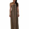 Regular Size * | Zoozie La Silky Strapless Dress Cheetah Leopard Brown Tan Black Gold Regular Size