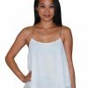 Regular Size * | Zoozie La Regular Size Blouses Sleeveless Top Chain Back White