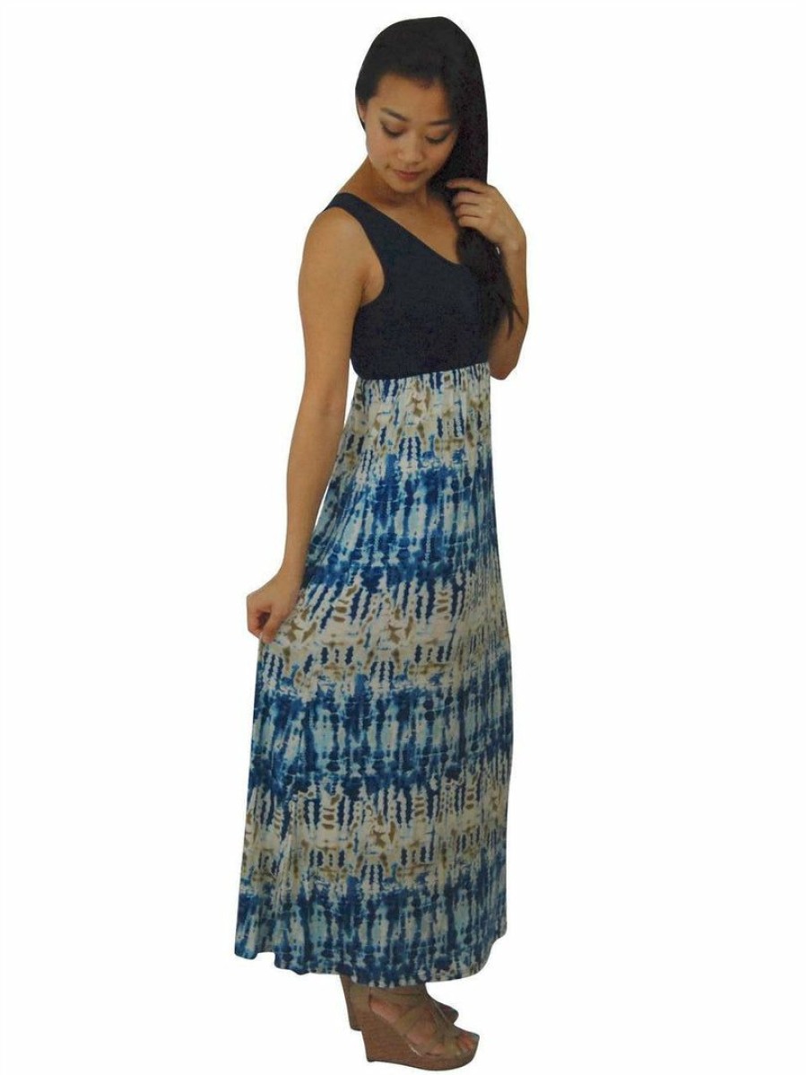 Regular Size * | Zoozie La Soft And Smooth Sleeveless Navy Blue Maxi Dress Regular Size