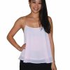 Regular Size * | Zoozie La Blouses Sleeveless Top Chain Back Pink